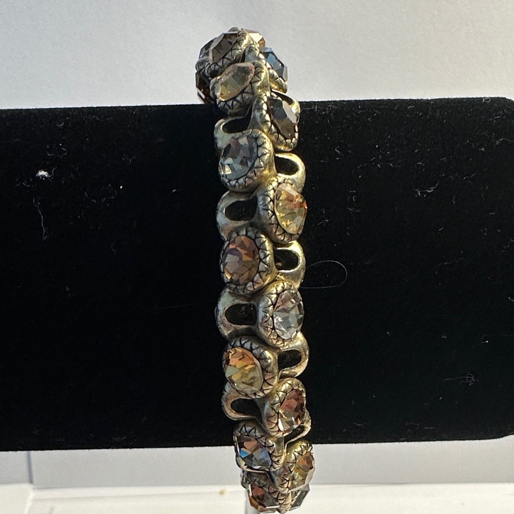 Lia Sophia Gold-Tone Bracelet with Iridescent Amber Crystals